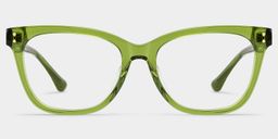 Vivienne Green Rectangle Glasses3