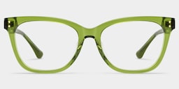Vivienne Rectangle Green Glasses3