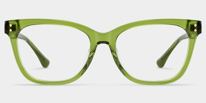 Vivienne Green Rectangle Glasses