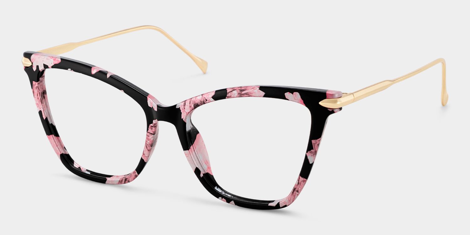 Hilary Butterfly Pink Floral Frame Eyeglasses | Zeelool