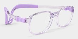 Bright Rectangle Clear Purple Glasses2