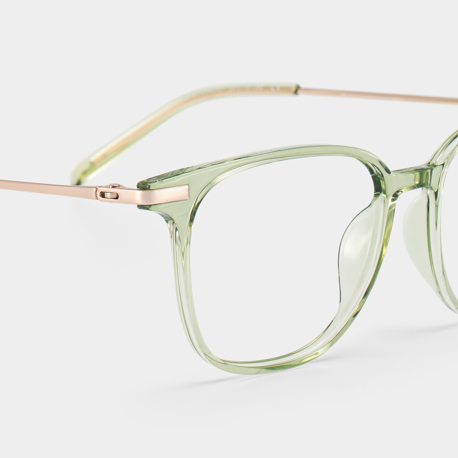 Florence Rectangle Green Glasses4