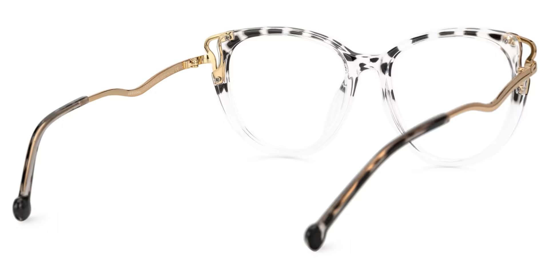 Gisela - Cow Print Glasses with Cateye Frame3