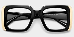Jesse Black Rectangle Glasses1