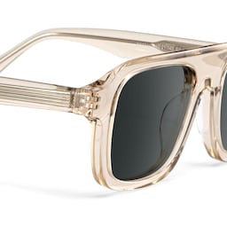 Nomad Rectangle Champagne Polarized Sunglasses4