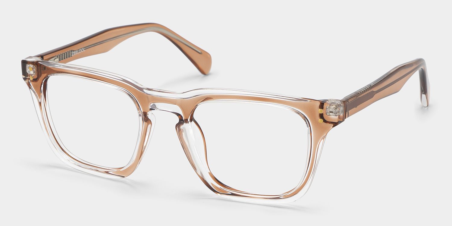 Liam Brown Rectangle TR90 Frame Glasses for Women | ZEELOOL