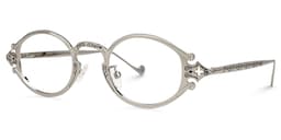Serena Oval Silver Glasses1