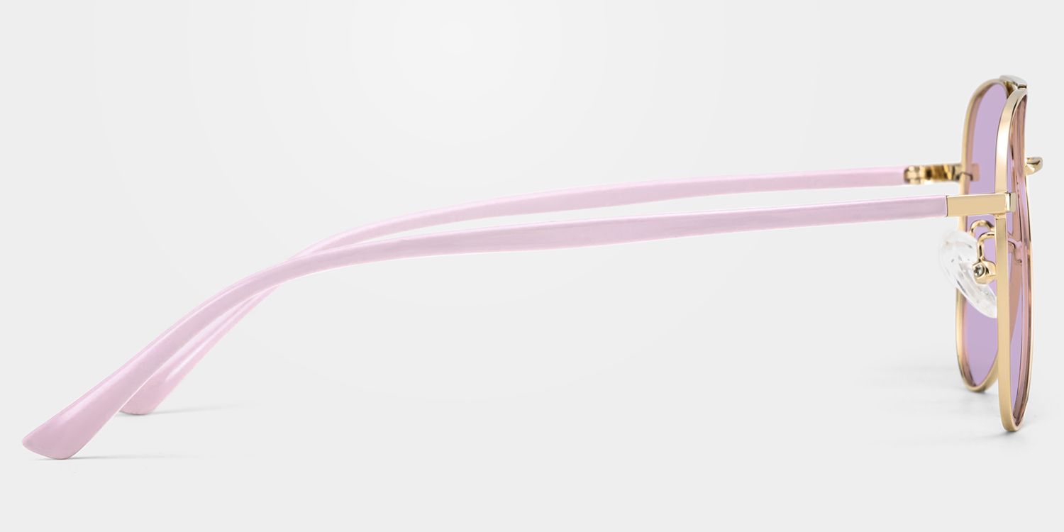 Paige Aviator Rose-Gold Glasses | Zeelool Glasses5