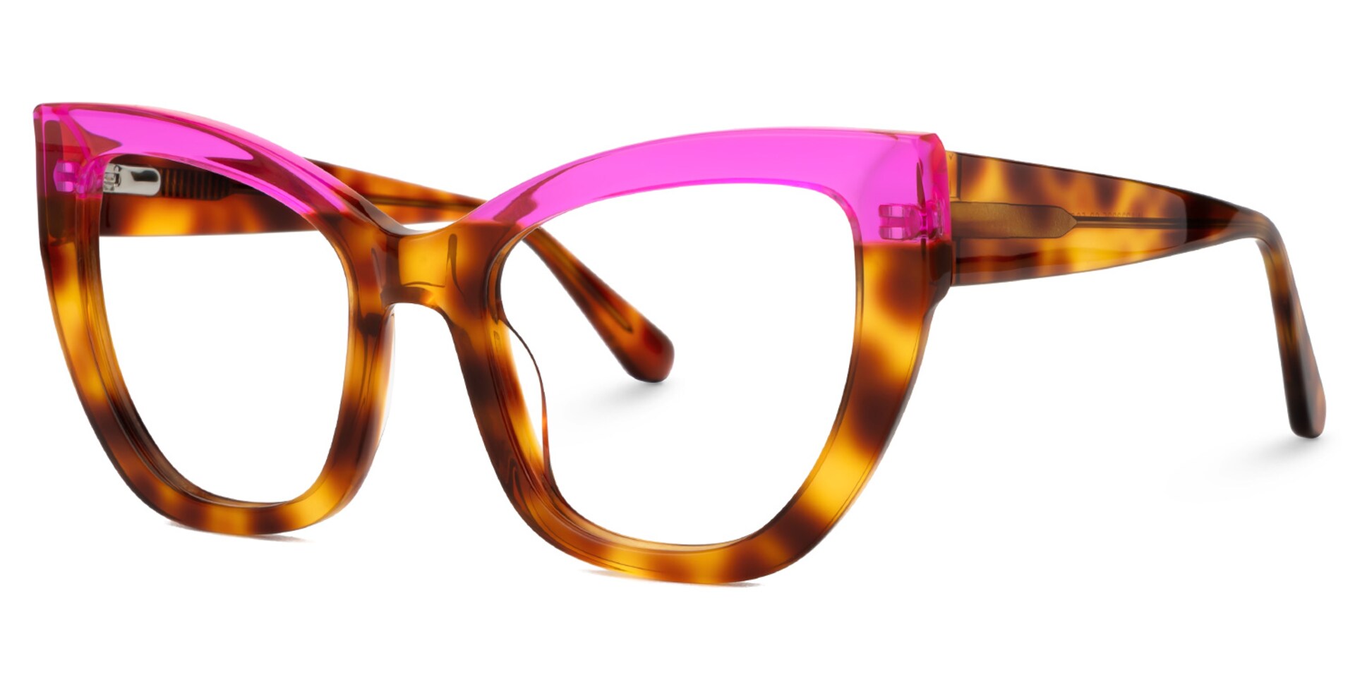Shahdia Geometric Brown-Rose Red Frame Glasses | Zeelool1