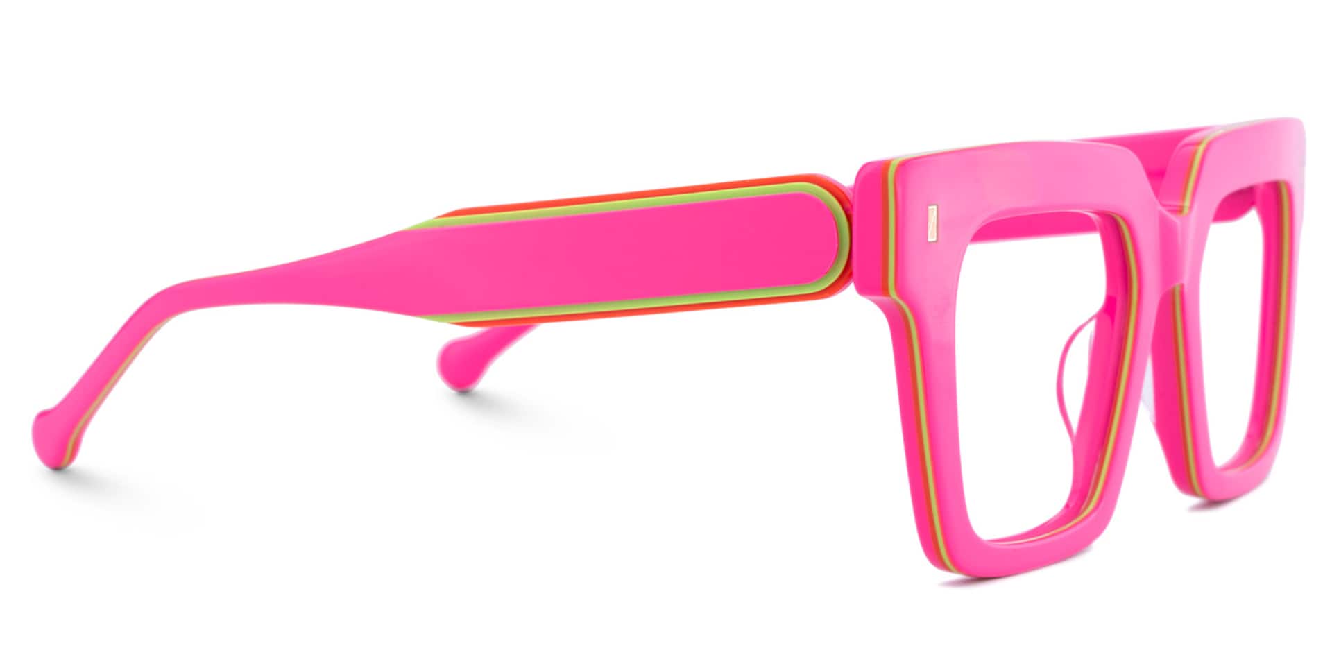 Square Pink Eyeglasses- Gilberto Acetate Frame Glasses4