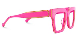 Gilberto Square Bright Pink Glasses4