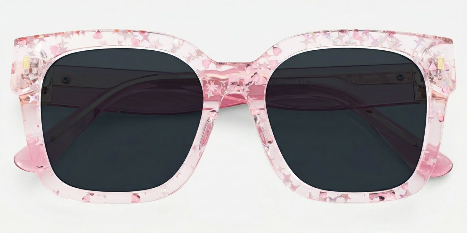 Scicluna Pink Square Polarized Sunglasses for Driving | ZEELOOL1