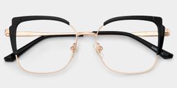 Jesmin Square Black Glasses2