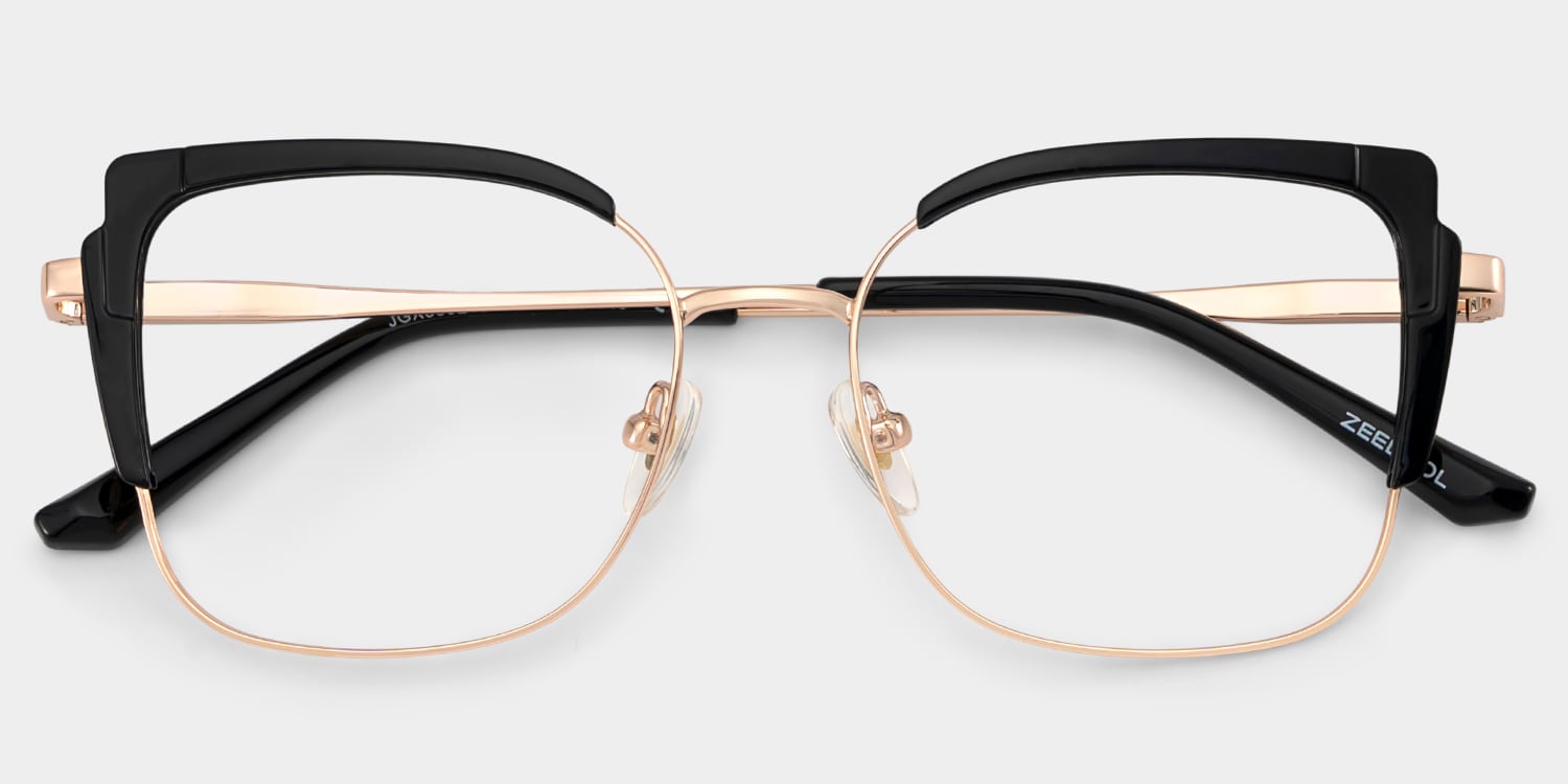 Jesmin Square Black Glasses2