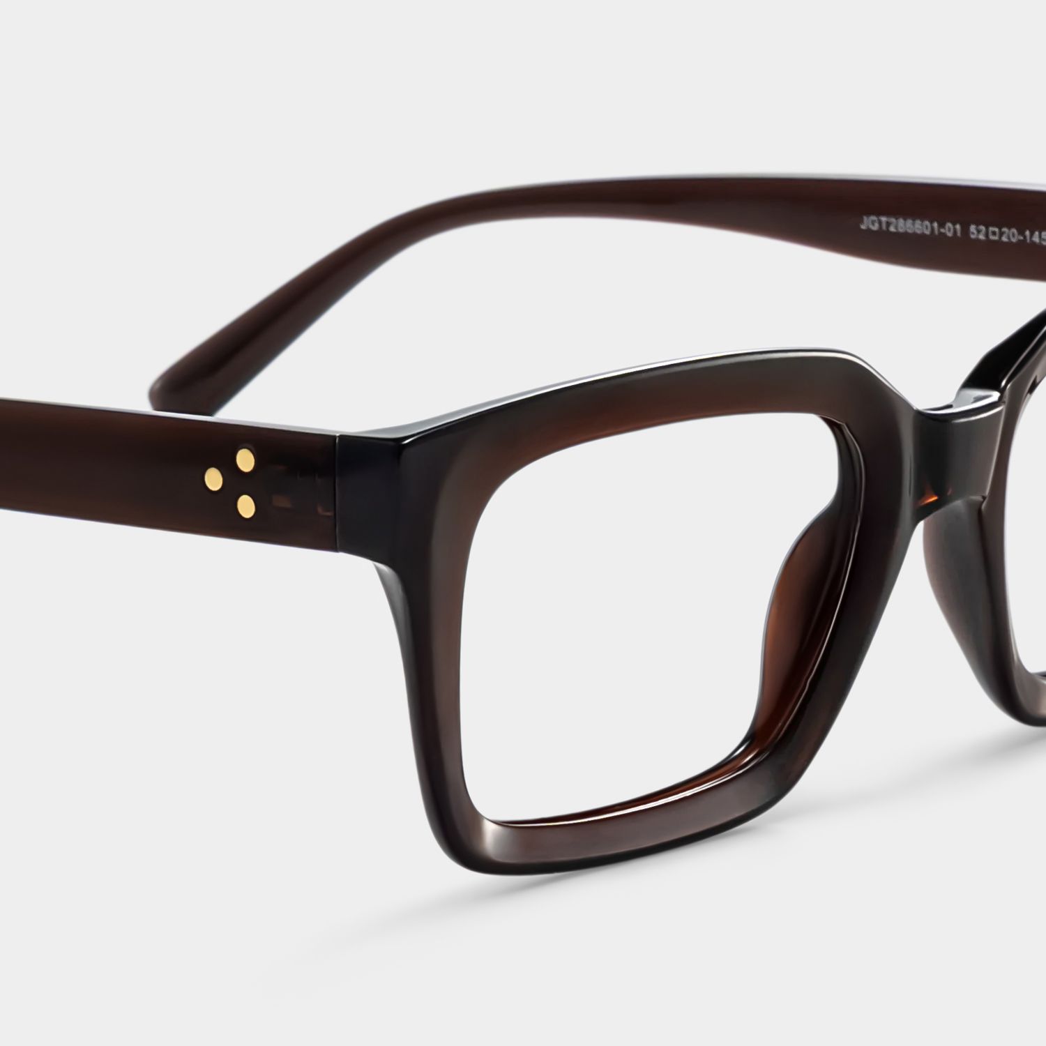 Marley Sepia & Dark Brown Rectangle Frame Glasses | ZEELOOL5