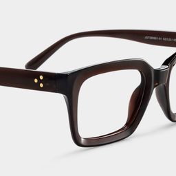 Marley Dark Brown Rectangle Glasses6