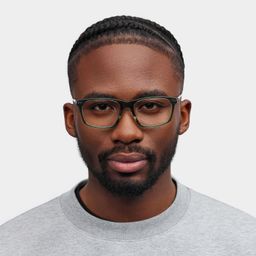 Cozy Rectangle Green Glasses0