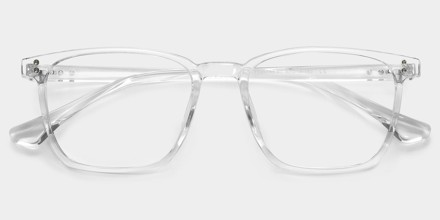 Martinez Square Clear TR90 Frame Glasses | ZEELOOL2