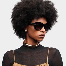 Neon Square Black Polarized Sunglasses1