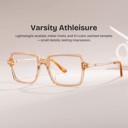 Asher Brown Rectangle Glasses0