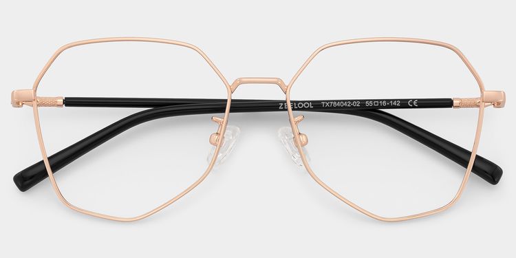 Bivins Geometric Gold Glasses