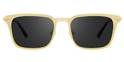 Chaney Rectangle Gold Sunglasses0