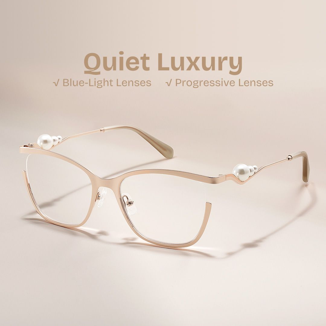 Aria Eyeglasses in Round Gold Frame | Zeelool1