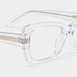 Leona Rectangle Clear Glasses5
