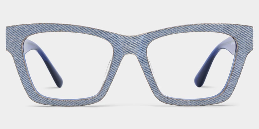 Cecilia Rectangle Blue Glasses