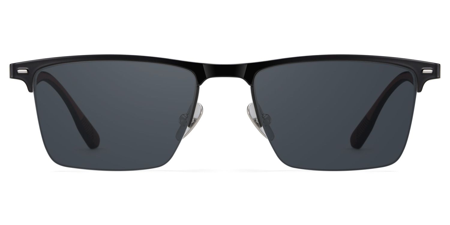 Browline Black Eyeglasses- Brock Titanium Frame Glasses