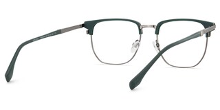 Zaira Browline Dark-Green Glasses4
