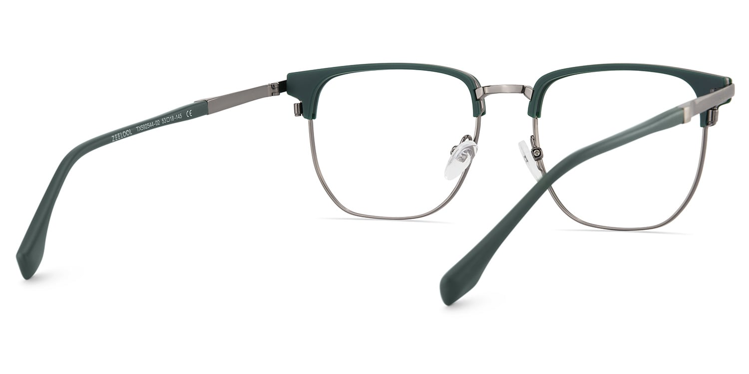 Zaira Browline Dark-Green Glasses4