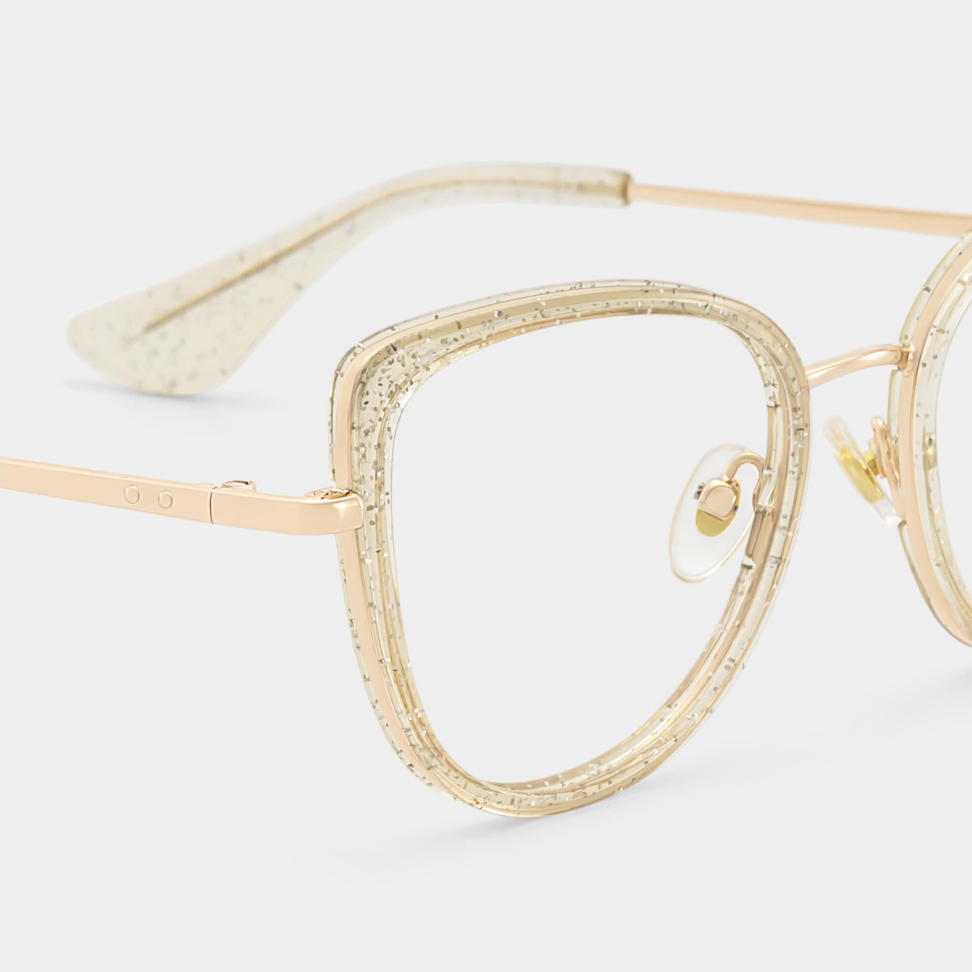 Celine Bling Cat-eye Translucent Gold Frame Glasses | ZEELOOL6