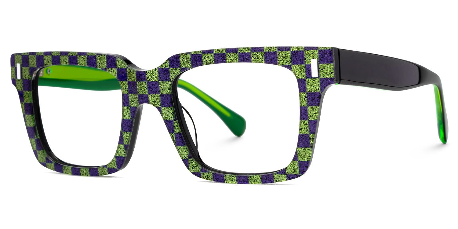 Kirkland Green Rectangle Designer Eyeglasses1