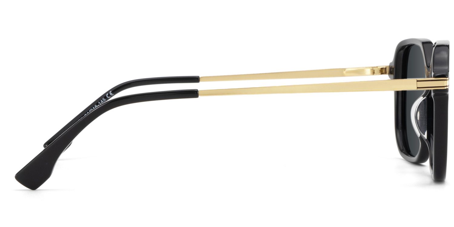 Jetson Rectangle Black Prescription Sunglasses | ZEELOOL3