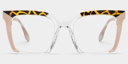 Misty Pink Square Glasses0