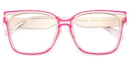 Dacarine Square Pink Gold Glasses2