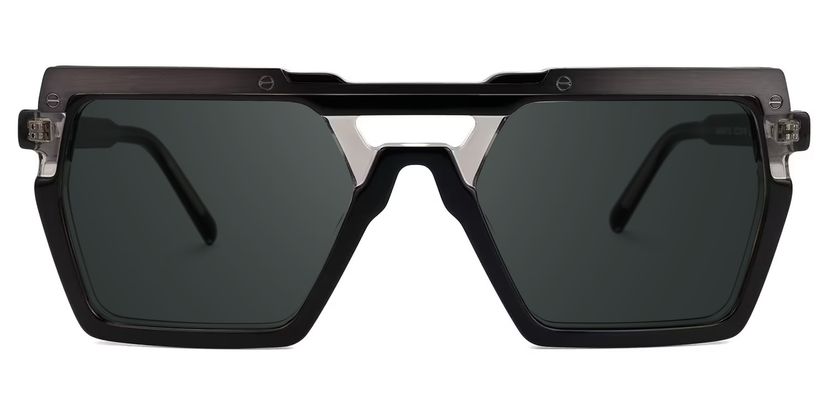 Ferguson Black Geometric Sunglasses