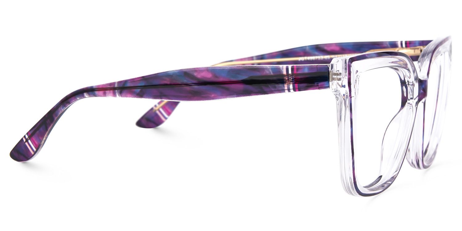 Mirta Purple Square Frame Glasses Online | Zeelool Optical2