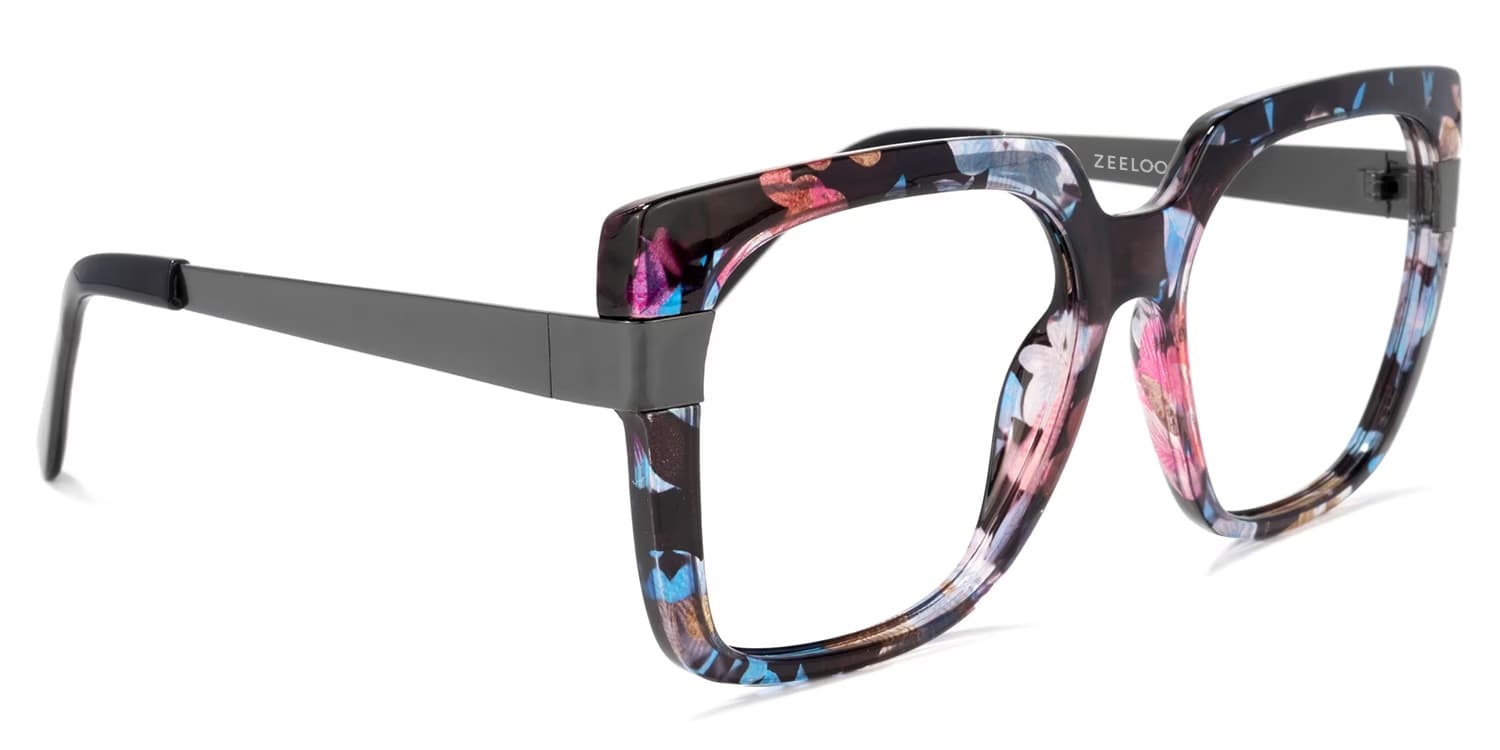Reeves Square Floral Glasses | Zeelool Glasses3
