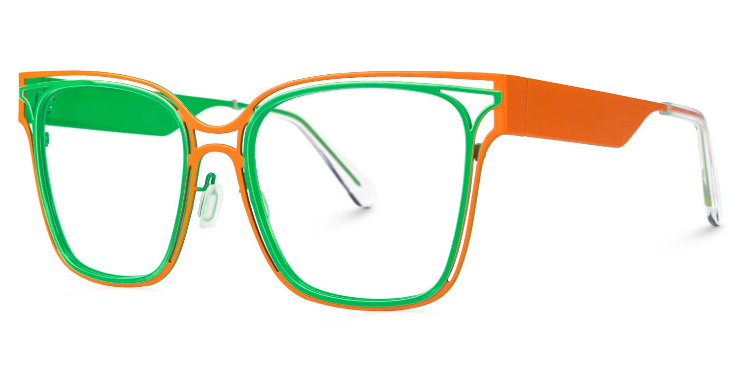 Square Dacarine Green Glasses deals -Zeelool Glasses1