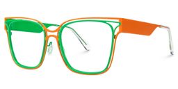 Dacarine Square Green Glasses1