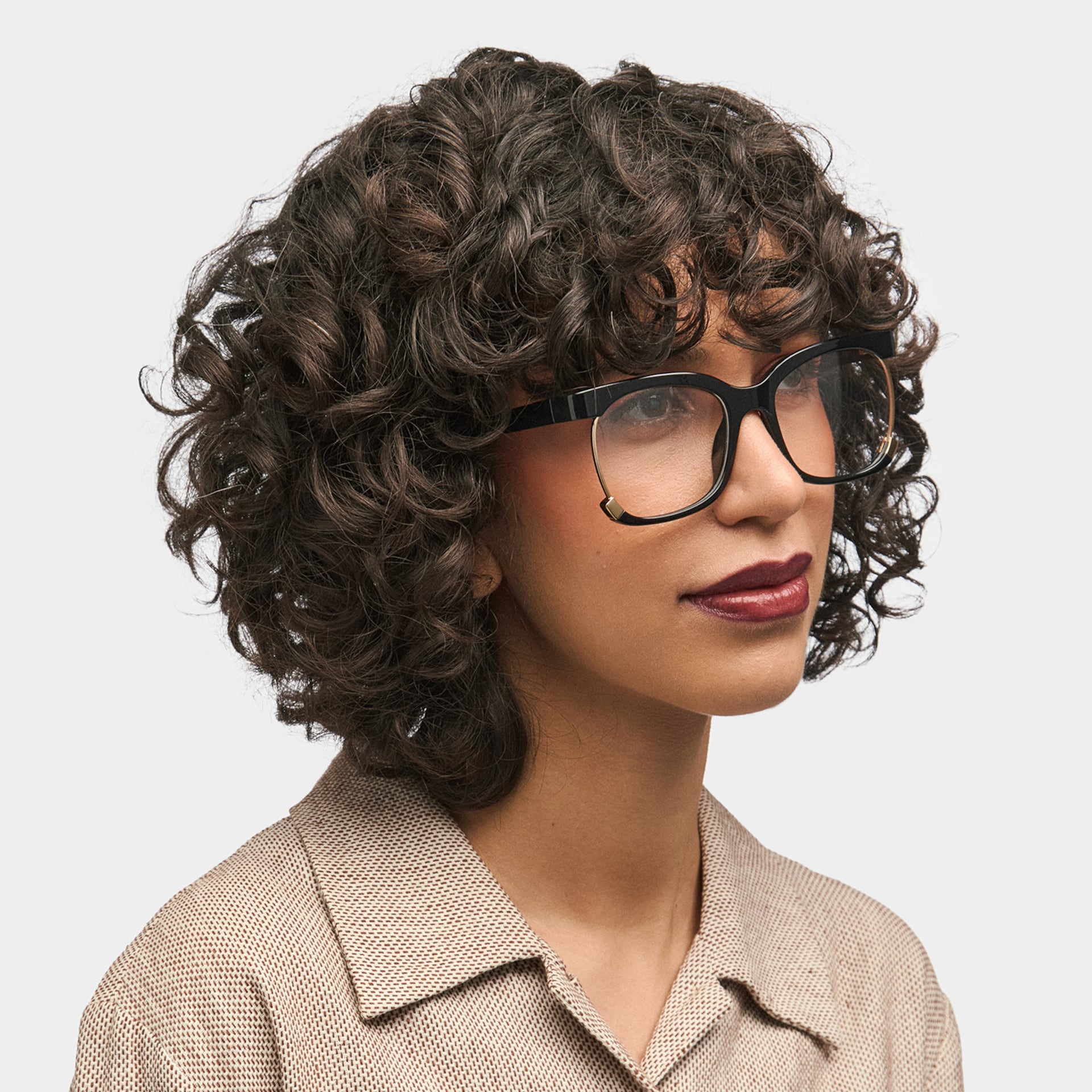 Obando Square Black Glasses | Zeelool Glasses1