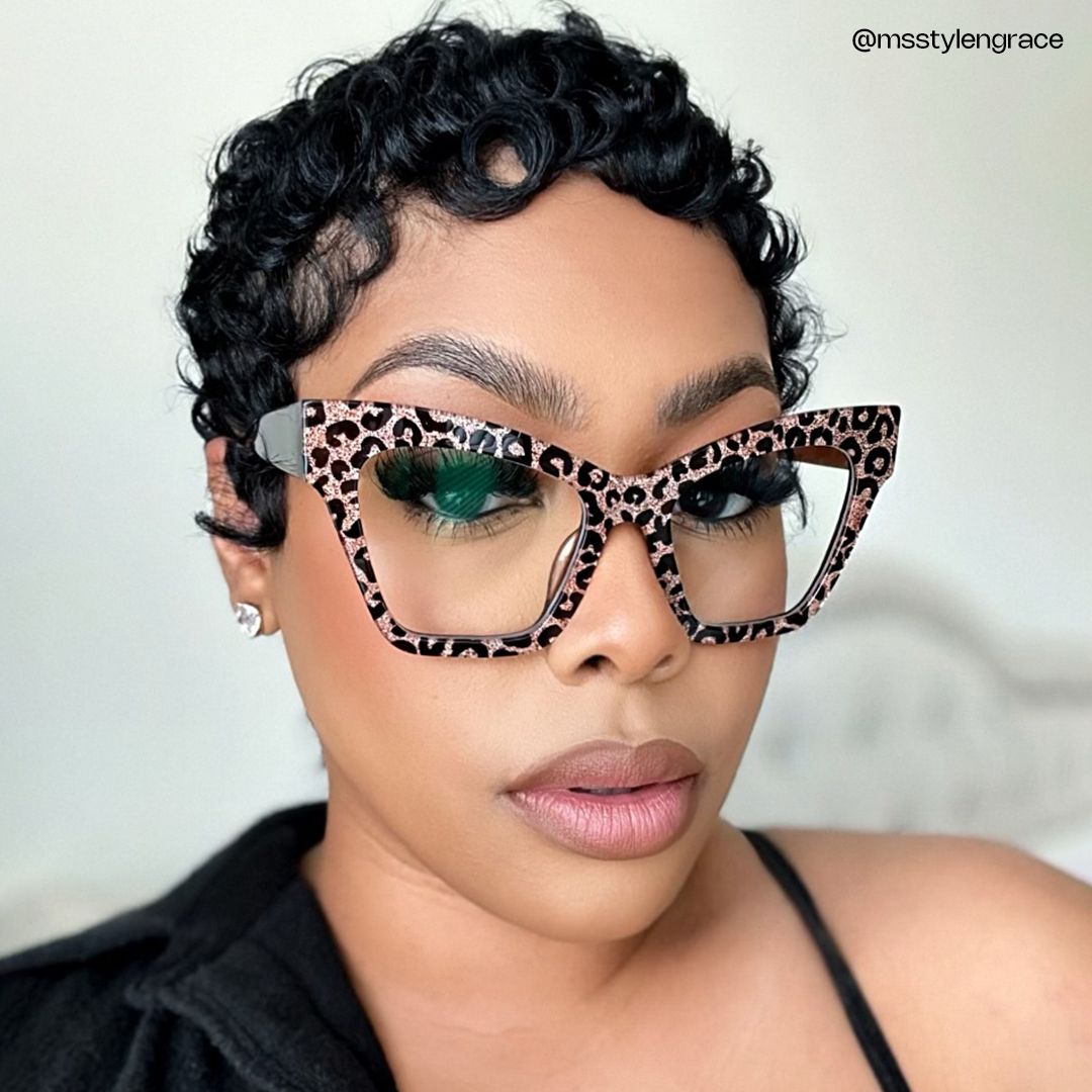 Designer Ansyah Cat Eye Leopard Print Frame Glasses4