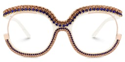 Veasley Square Two-Tone Glasses0