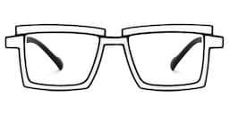 Zephyr Rectangle White Glasses2