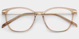 Jessica Cat-eye Beige Glasses2