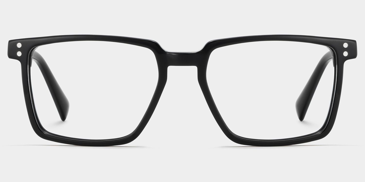 Griffin Black Frame Glasses with Rectangle Frame Online | ZEELOOL1