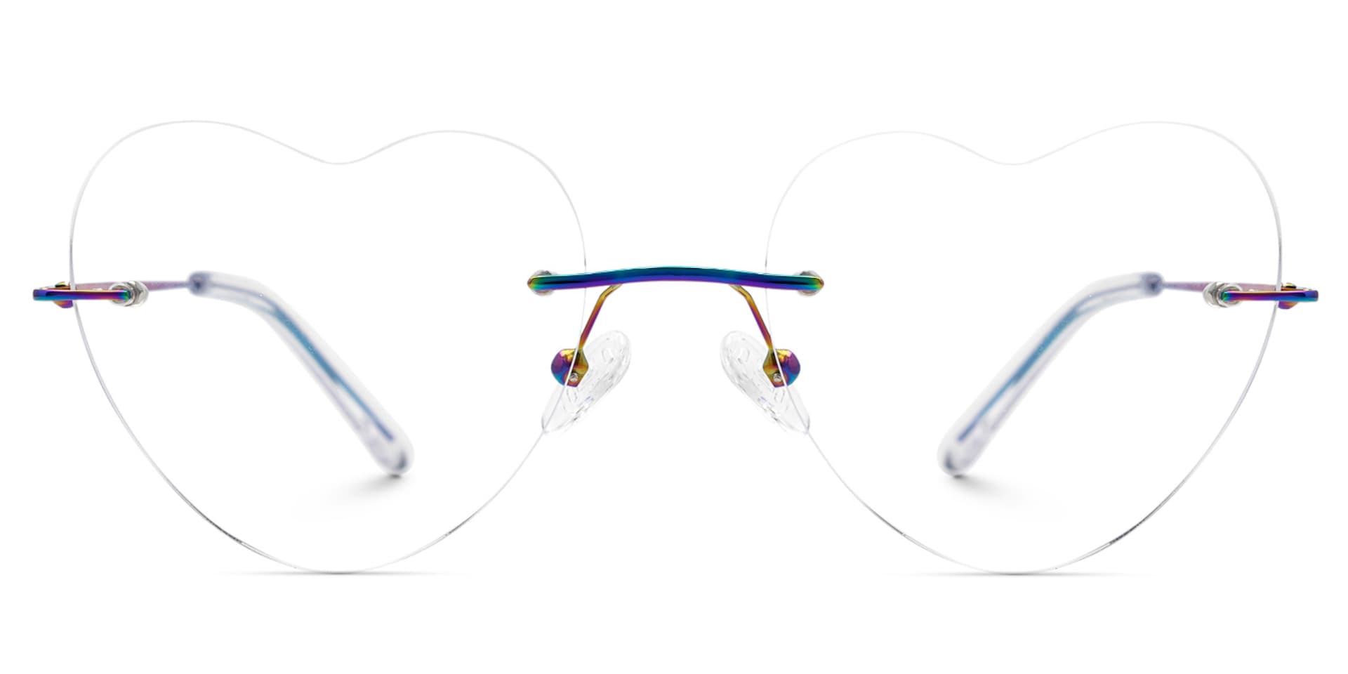 Lovera - Geometric Iridescent Frame Sunglasses0