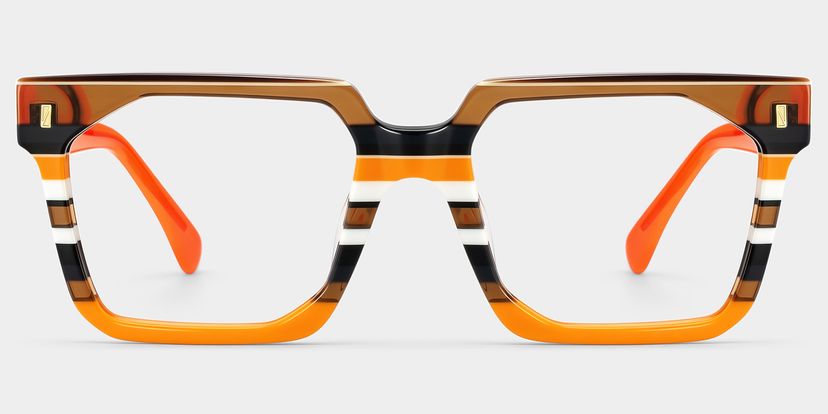Laguer Orange Rectangle Glasses